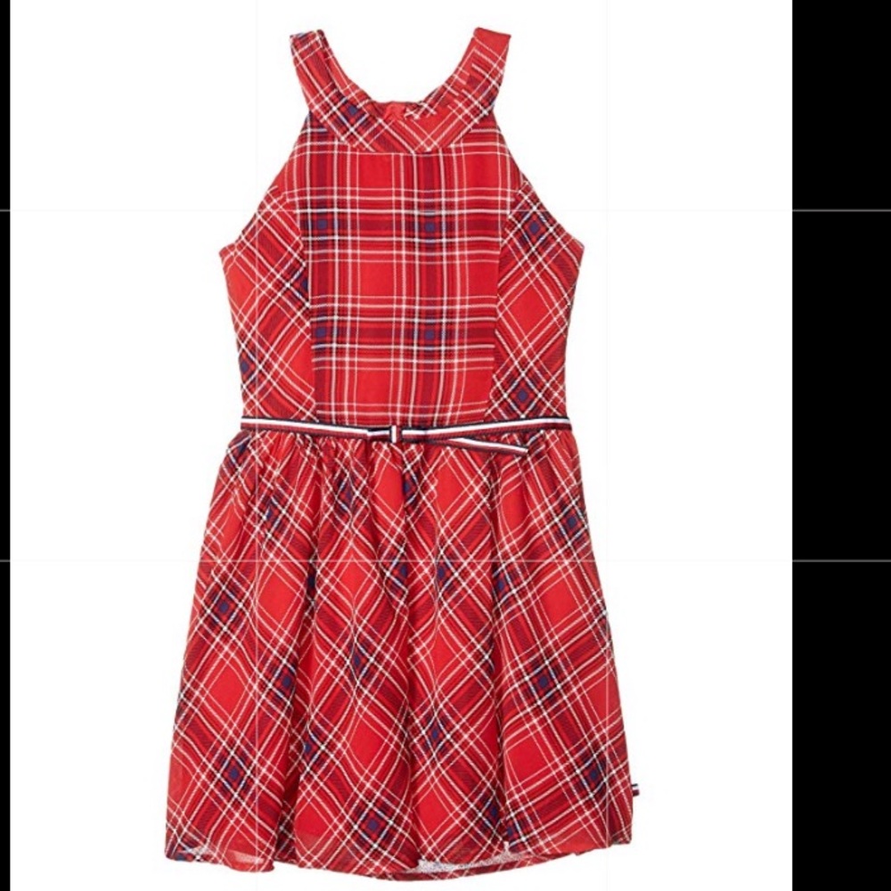 Tommy Hilfiger Kids Sleeveless Plaid Dress